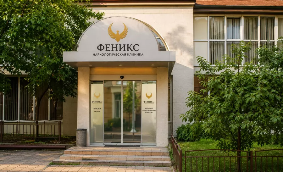 Вход в наркологическую клинику «Феникс» в Северске